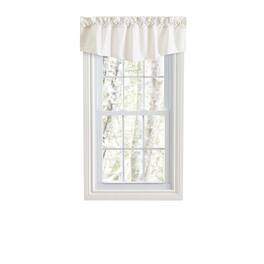 Ellis Curtain - Ellis Classic Tailored Design in a Perma Press Fabric 3" Rod Pocket Lined Tapered Valance 42"x18" - Natural