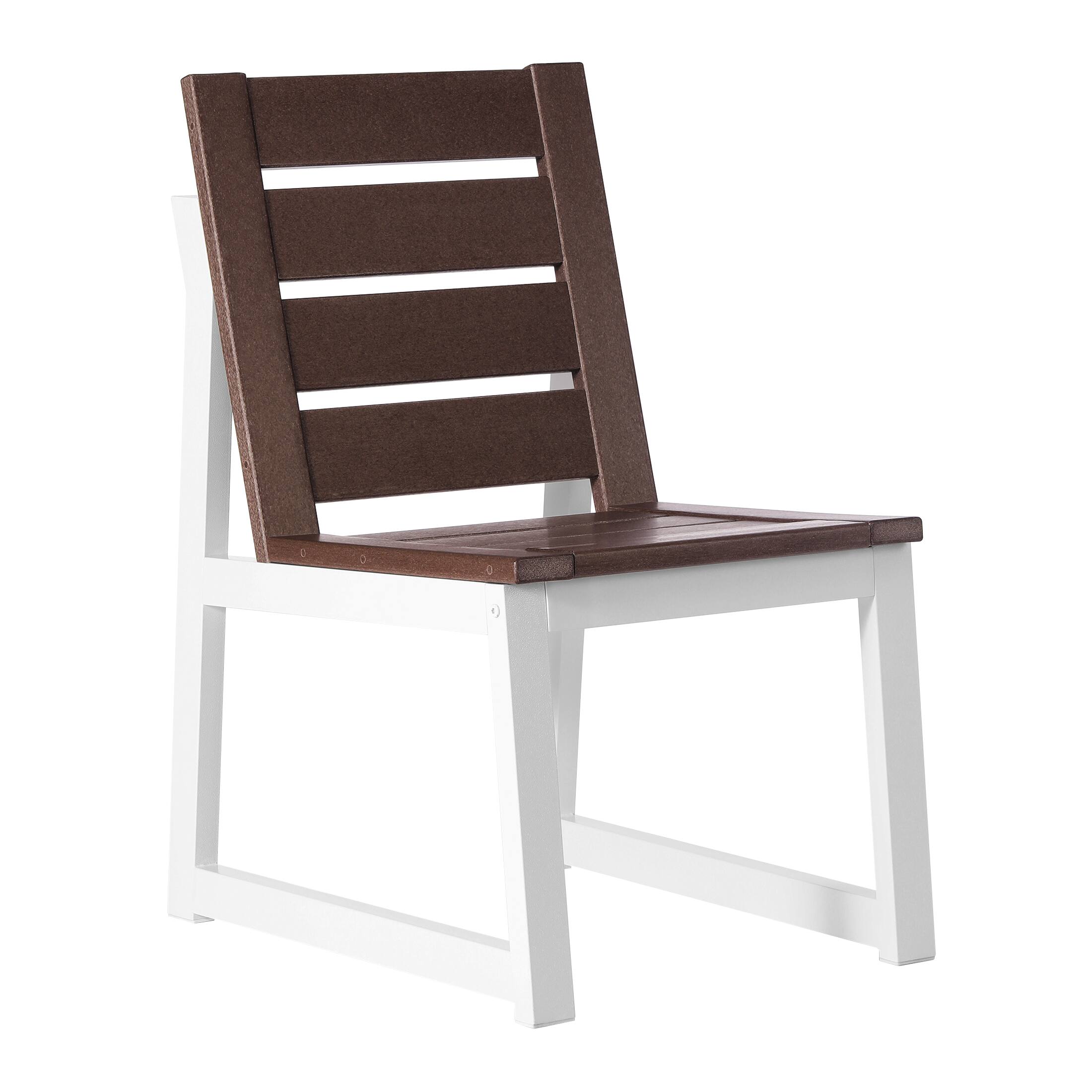 Alt View 3. WestinTrends - WestinTrends Cape May 7-Piece HDPE Outdoor Furniture Patio Dining Table With Umbrella Hole and Chairs Set For 6 - Dark Brown.
