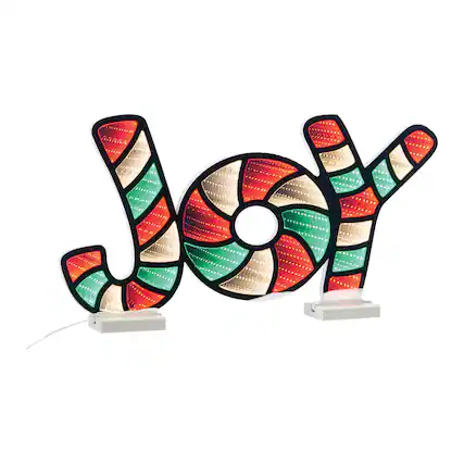 Front. BreeBe - "Joy" Holiday Ekkolight 15.74"L - Red, Green, White.