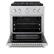 Angle. ZLINE - 30 in. Wide 4 Burner 4.2 cu. ft. Freestanding Paramount Dual Fuel Range with DuoPro Cooktop and Convection Oven - Stainless Steel.