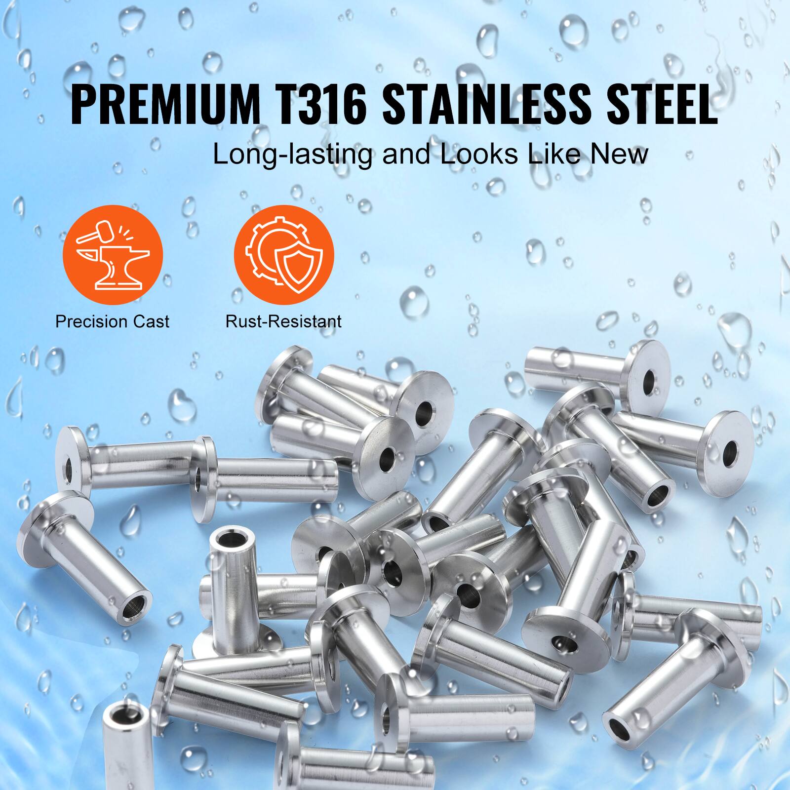 PREMIUM T316 STAINLESS STEEL  
Long-lasting and Looks Like New  
Precision Cast  
Rust-Resistant