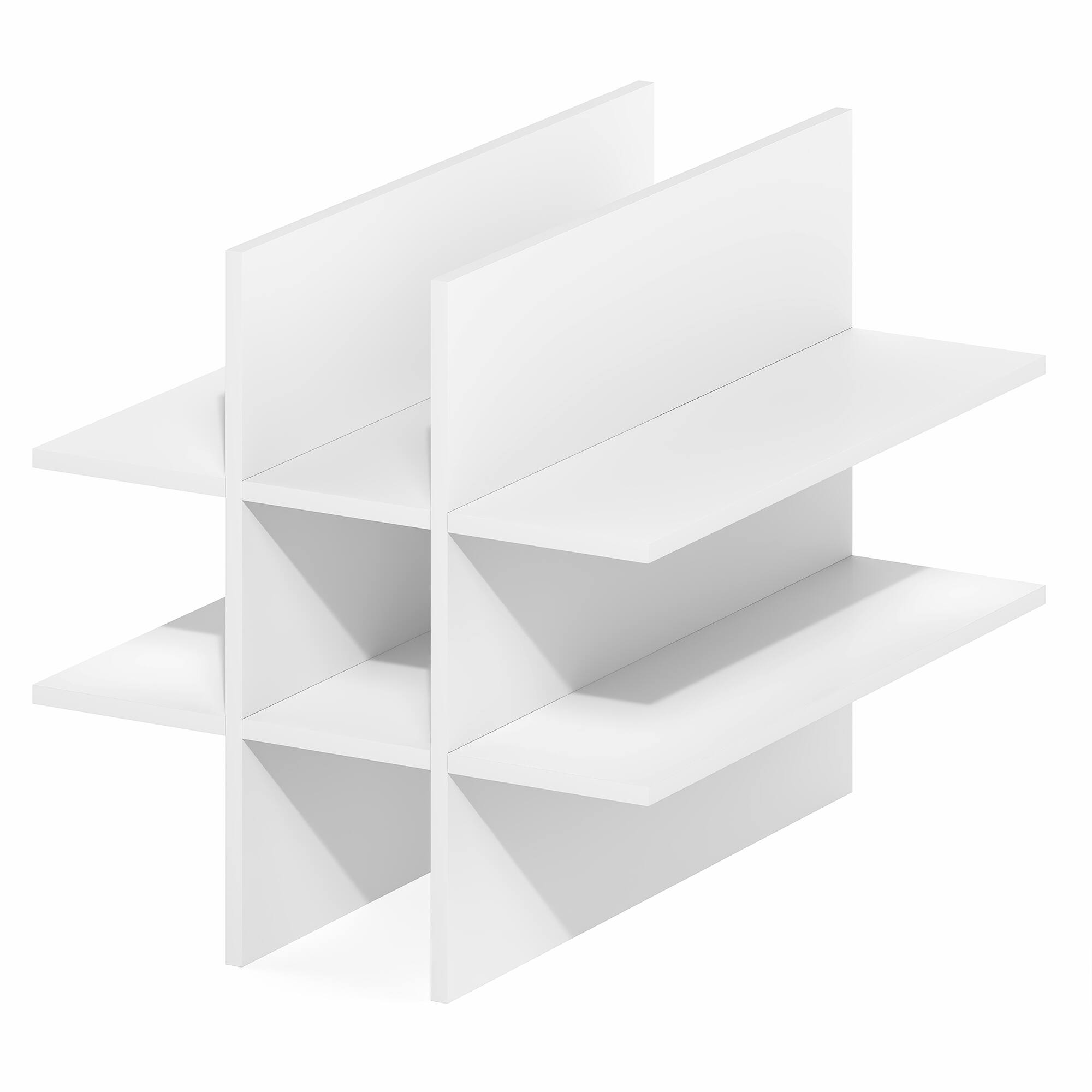 Alt View 5. Furinno - CUBICLE Cube Insert, 9-Compartment Storage Cube Insert, Triple Thick Cube Fit, for Organizers - White.