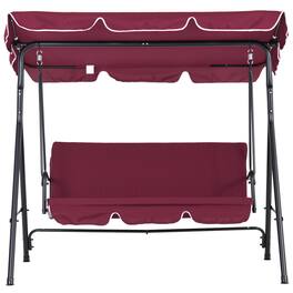 Outsunny - Patio Swing Chair with Adjustable Tilt Canopy and Removable Cushion