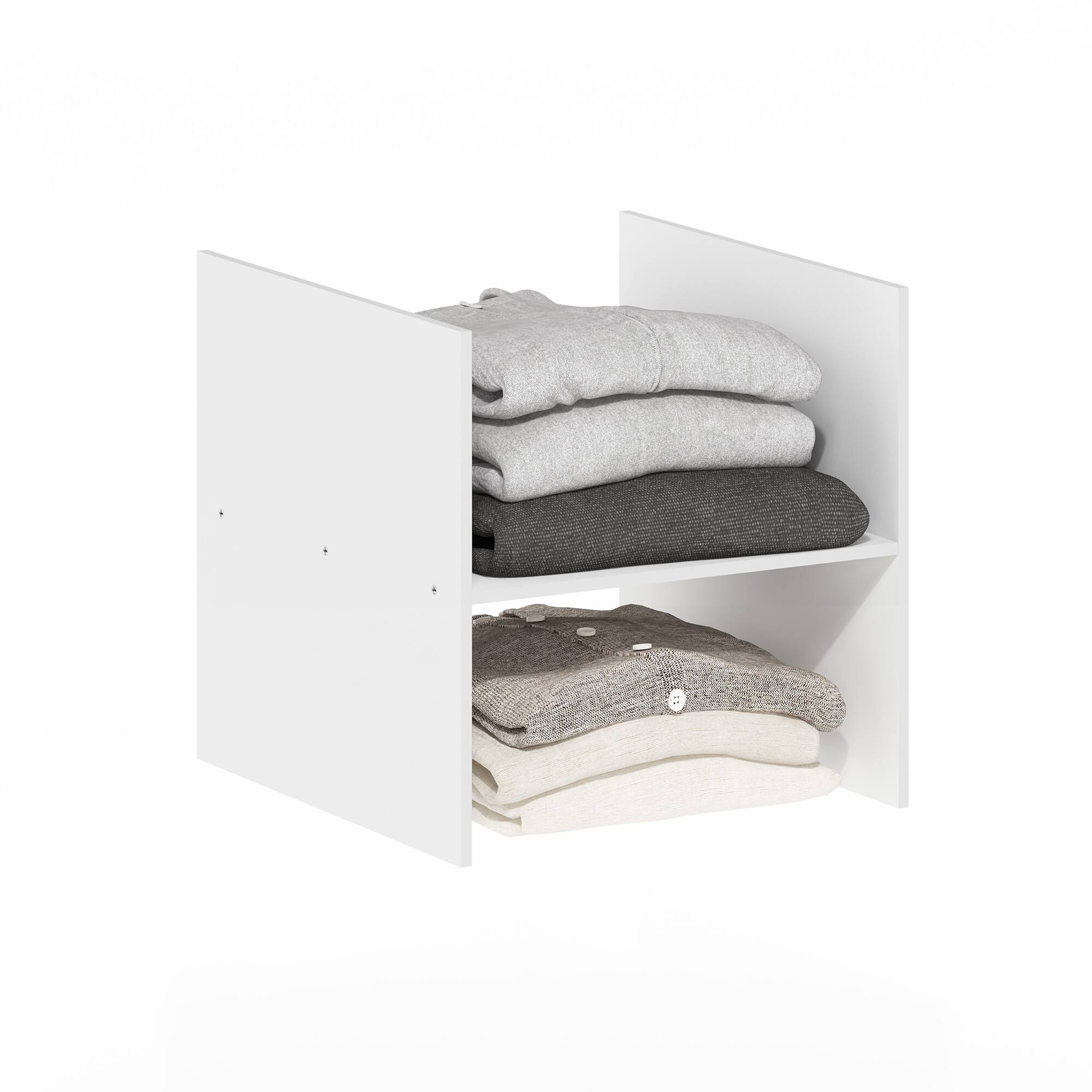 Alt View 4. Furinno - Cubicle H-Shelf Cube Organizer Insert - White.