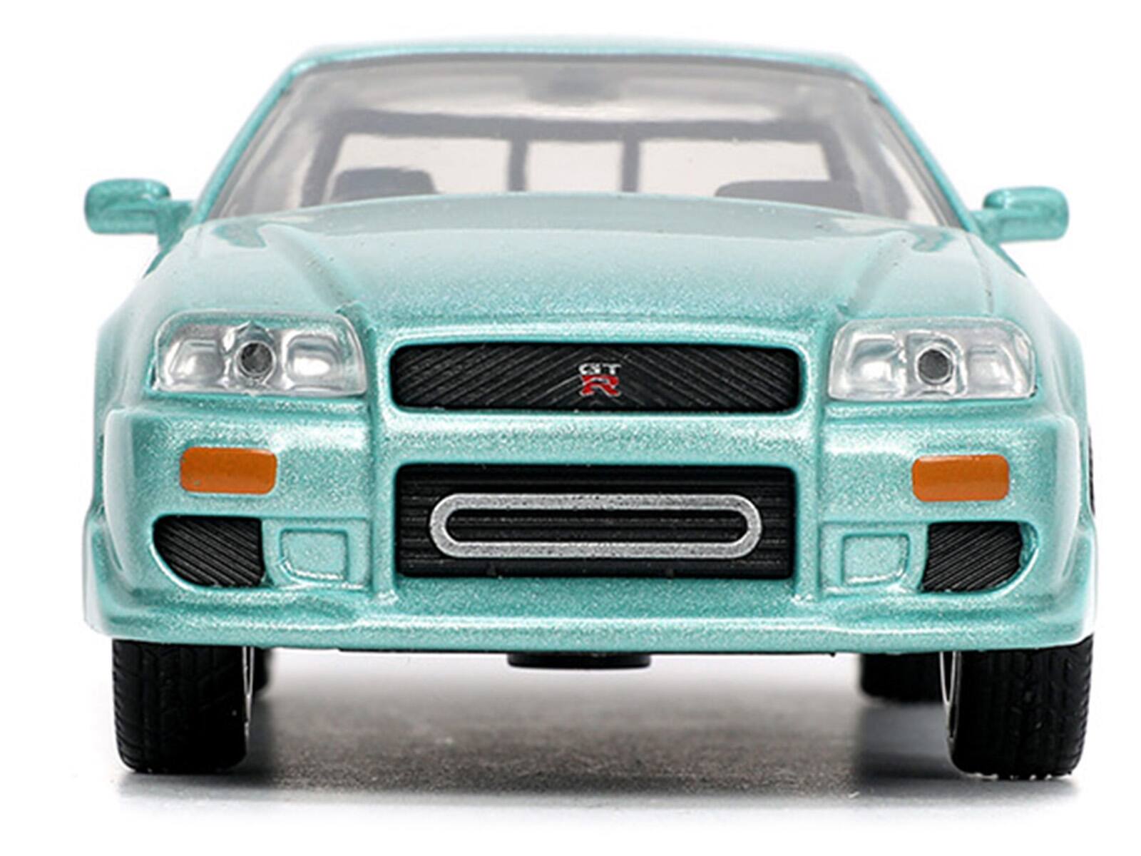 Alt View 5. Jada - Brian's Nissan Skyline GT-R (BNR34) RHD Turquoise Metallic "Fast & Furious" Movie 1/32 Diecast Model Car by Jada - Multicolor.