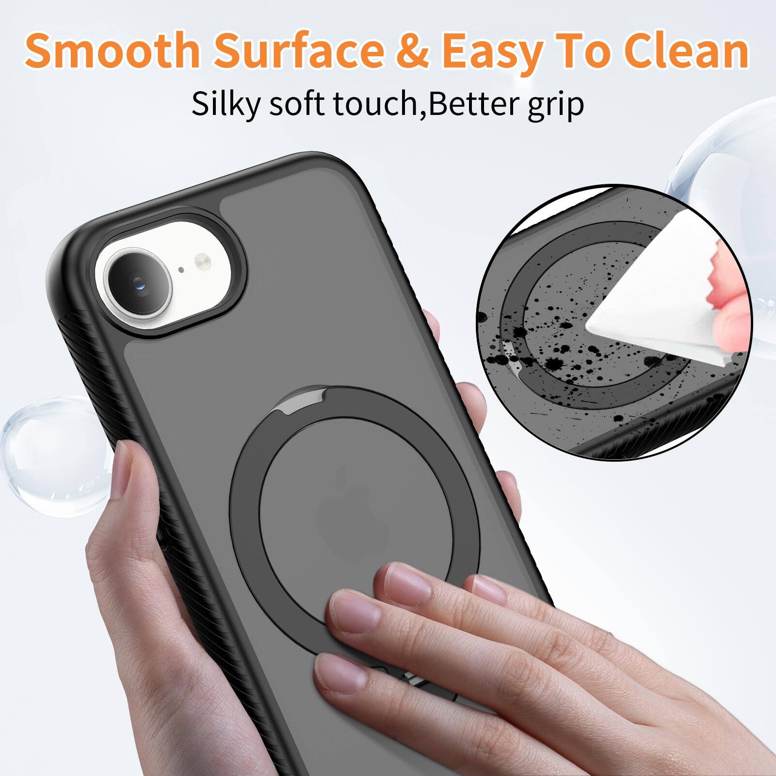 Smooth Surface & Easy To Clean  
Silky soft touch, Better grip