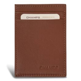 Champs - Onyx Collection Leather Mag Hybrid Card Holder - Brown