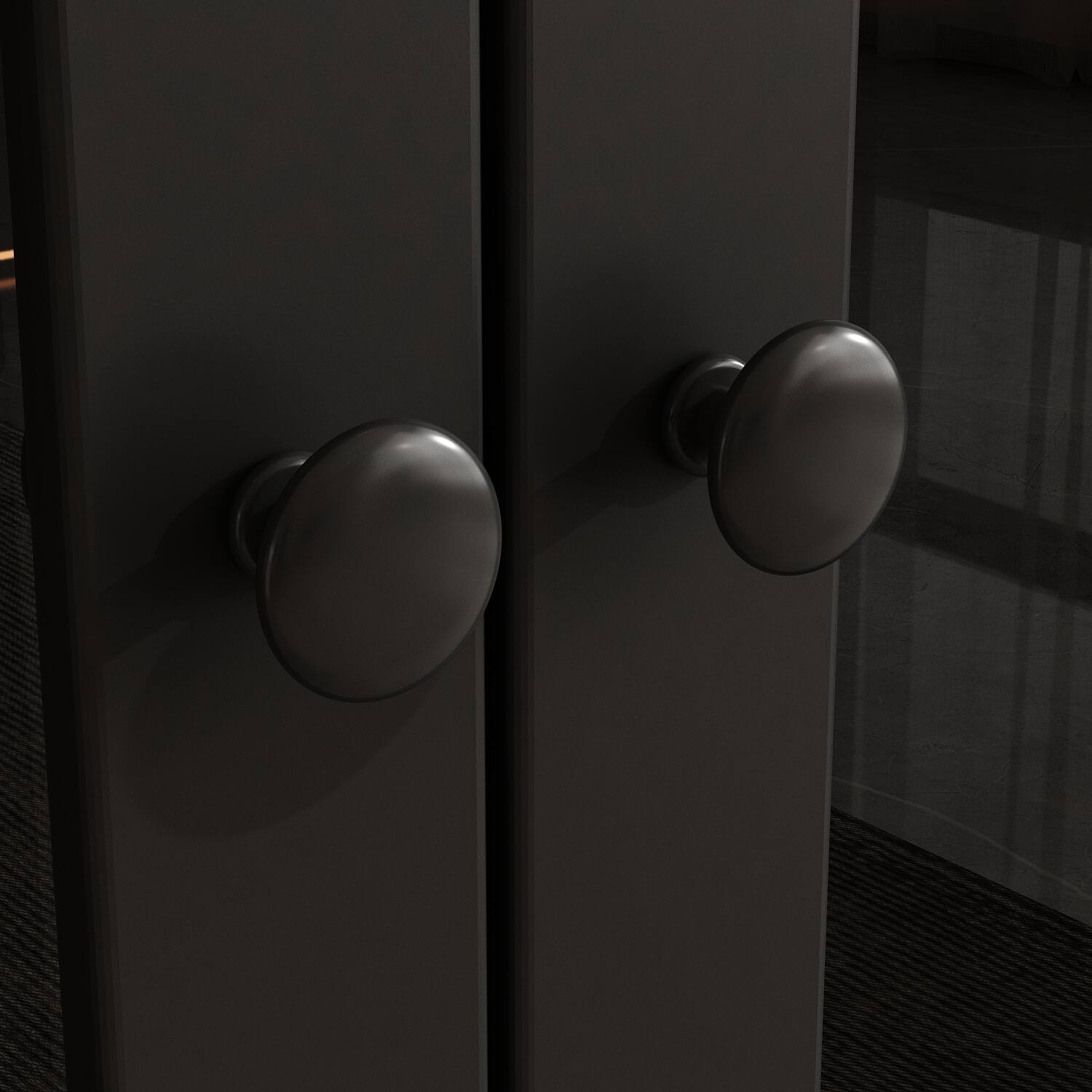 Alt View 7. Famapy - Luxury Black Cat Cabinet with Hidden Litter Box, Climbing Shelves & Storage – Modern Multi-Functional Cat Furniture.