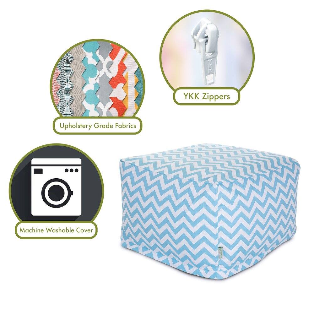 - Upholstery Grade Fabrics
- YKK Zippers
- Machine Washable Cover