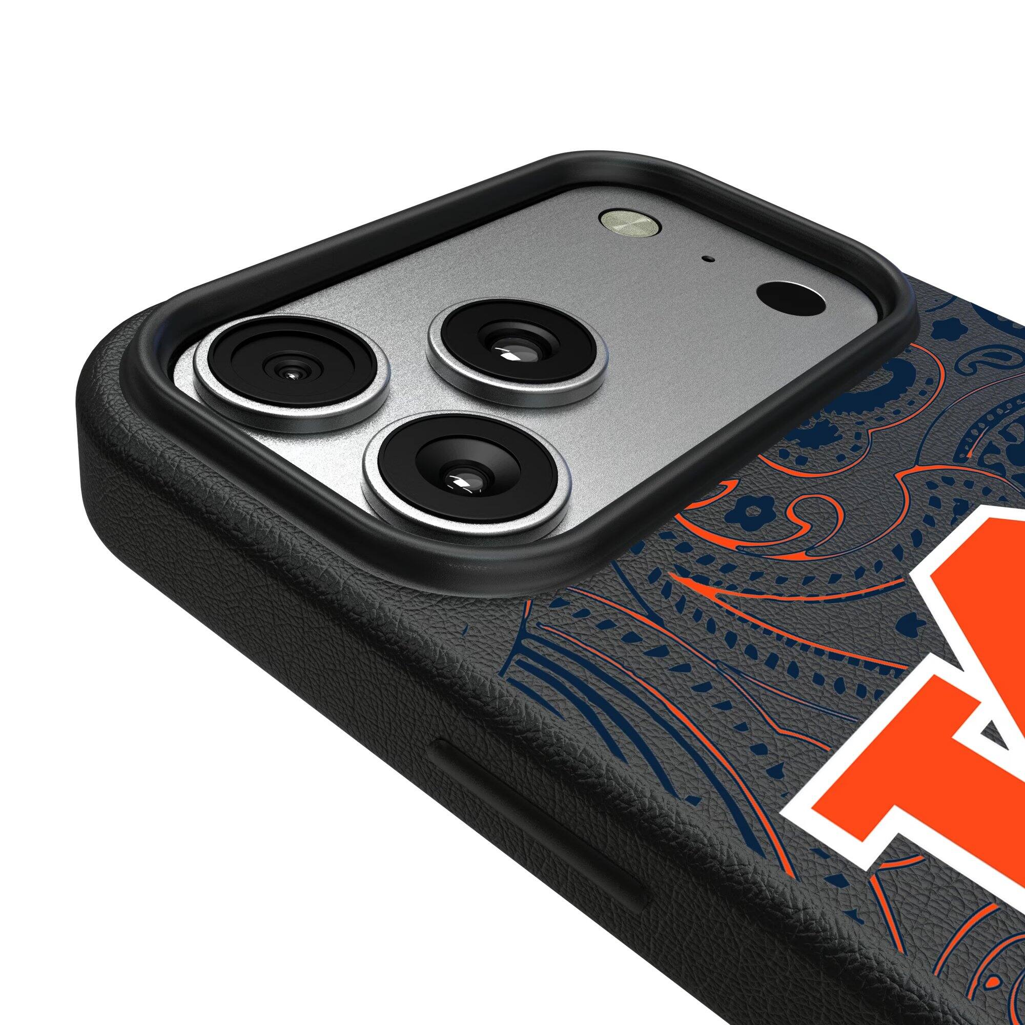 Alt View 2. Keyscaper - Auburn Tigers Paisley iPhone Magnetic Bump Case - 15 - Black.