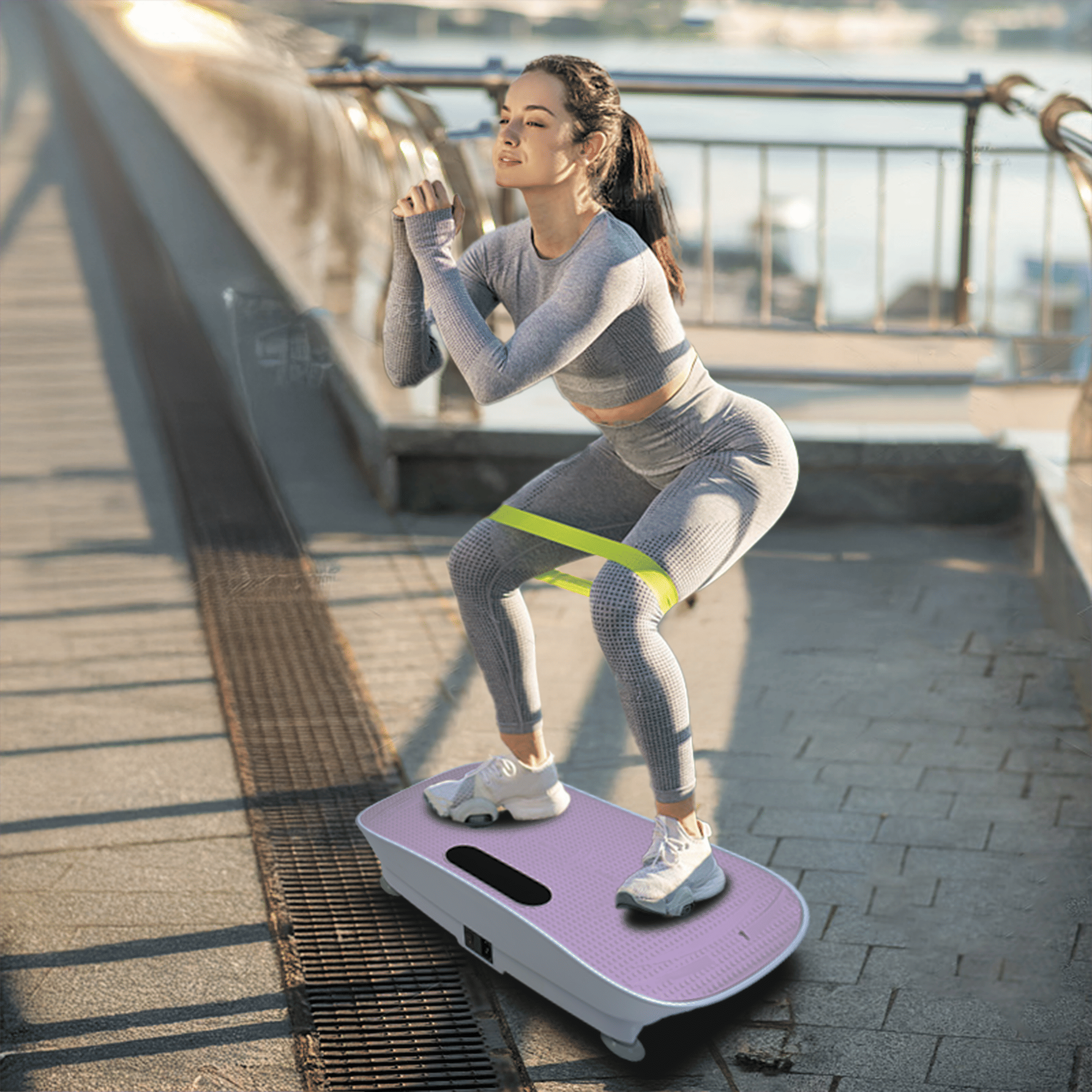 Angle. Akoasm - Silent Vibration Plate Exercise Machine Vibration Platform 10-Frequency Weight Loss Body Shaking Machine-Pink - Pink.