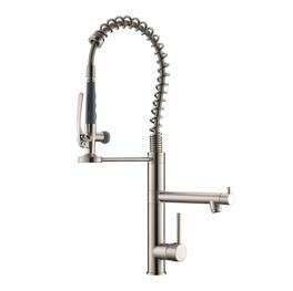 Contemporary Single Handle Gooseneck Pull Down Sprayer Kitchen Faucet