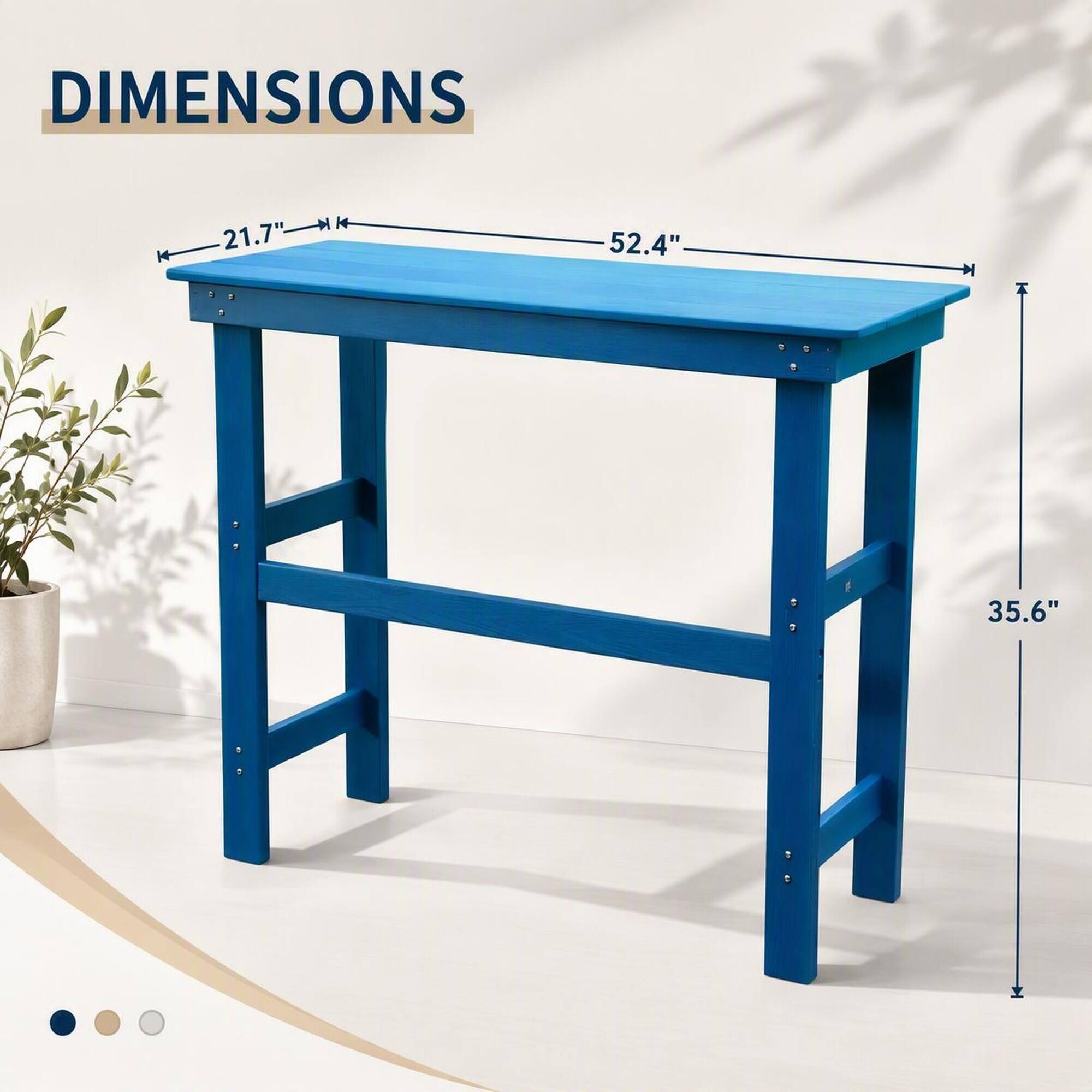 DIMENSIONS
21.7"
52.4"
35.6"