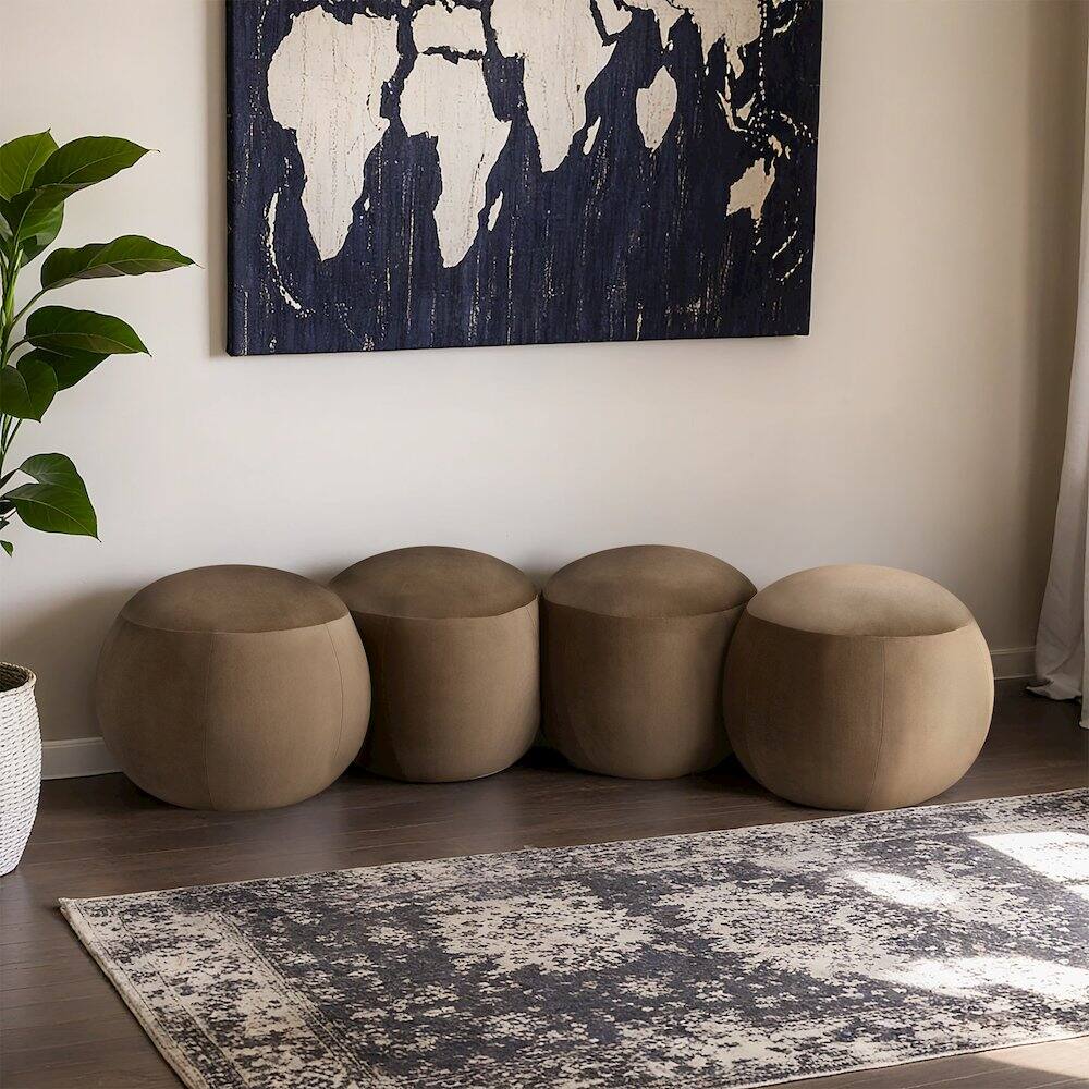 Alt View 1. Meridian Furniture - Apollo Beige Velvet Bench - Beige.