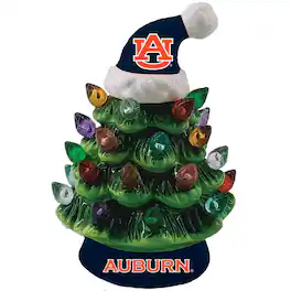 Evergreen Enterprises - Auburn Tigers 8" Light Up Ceramic LED Christmas Tree - Multicolor
