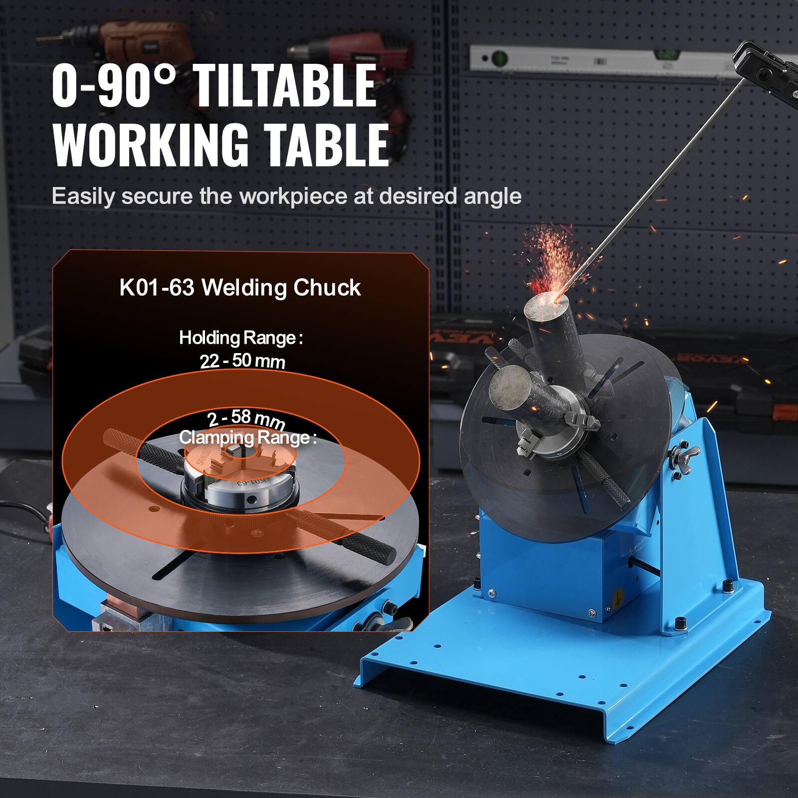 VEVOR Rotary Welding Positioner 10KG, 0 90° Welding Positioning ...