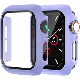 Entronix - Case Compatible with iWatch Series 6/5/4/SE (3rd/2nd/1st Gen), 40mm - Hard Cover w/ Built-In Screen Protector - Purple