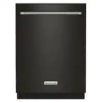 KitchenAid - 24" Top Control Built-In Stainless Steel Tub Dishwasher with 3rd Rack, 50+ Total Wash Jets, 44 dBA - Black Stainless Steel - Front_Zoom