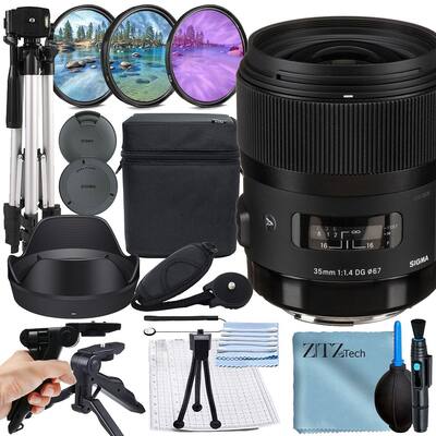 Sigma 35mm f/1.4 DG HSM Art Lens for Canon EF Mount + Case + Sigma 35mm f/1.4 DG HSM Art Lens for Canon EF Mount + Case +