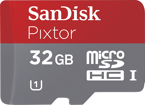 Best Buy: SanDisk Pixtor 32GB microSDHC UHS-I Memory Card SDSQUSC-032G-ABCMA