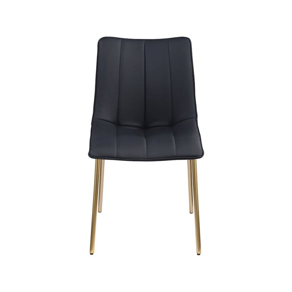 Alt View 1. Meridian Furniture - Isla Black Vegan Leather Dining Chair, Set of 2 - Black.