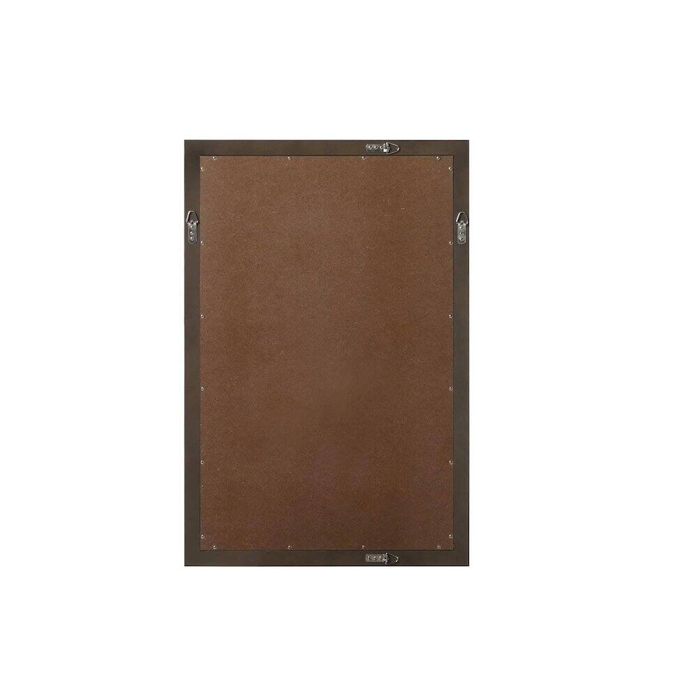 Angle. Elegant Kitchen and Bath - Noah Wooden Rectangle Mirror 24 x 36 in Chocolate Oak - Chocolate Oak.