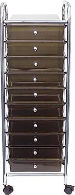 Alt View 2. Advantus - Advantus 10-Drawer Rolling Organizer - Smoke.