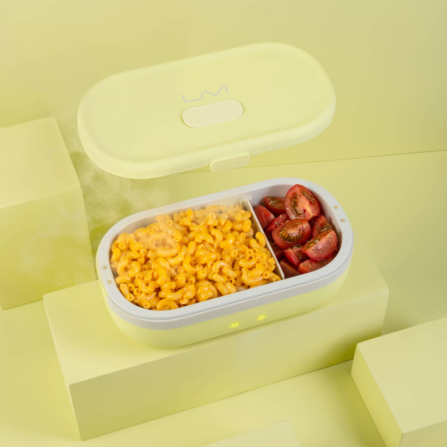 Front. UVI - Portable Self-Heating Lunch Box with UV Sanitizer (BPA-Free, Food-Safe, Heat-Resistant) - Sunshine.