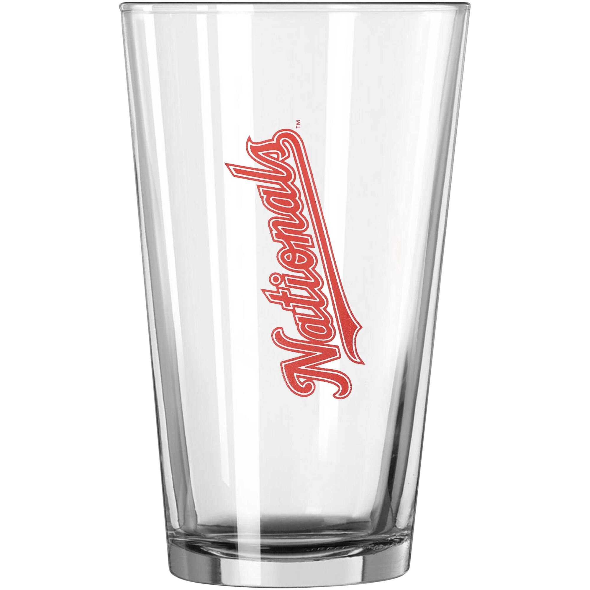 Alt View 1. Logo Brands - Washington Nationals 16oz. Team Wordmark Game Day Pint Glass - Multicolor.