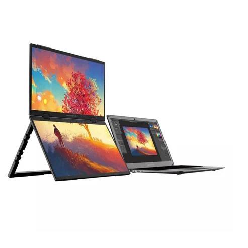 Alt View 1. Packard Bell - AirFrame 15.6" Dual Screen Portable Full HD Monitor M15888 - Gray.