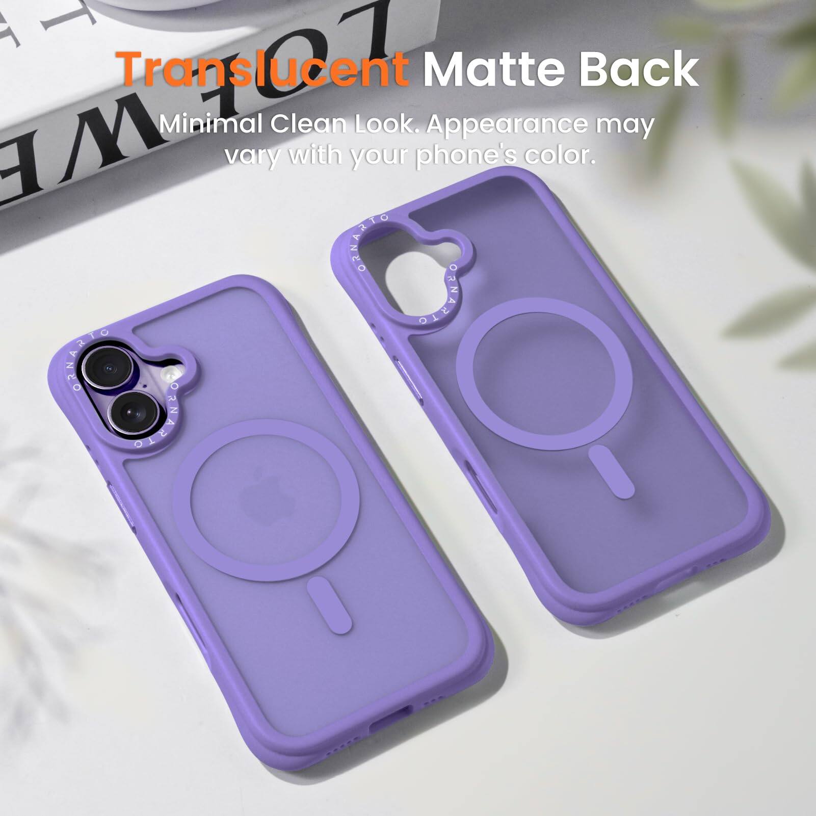 Translucent Matte Back  
Minimal Clean Look. Appearance may vary with your phone's color.