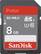 Front. SanDisk - Pixtor 8GB SDHC Class 10 Memory Card - Black/Red.