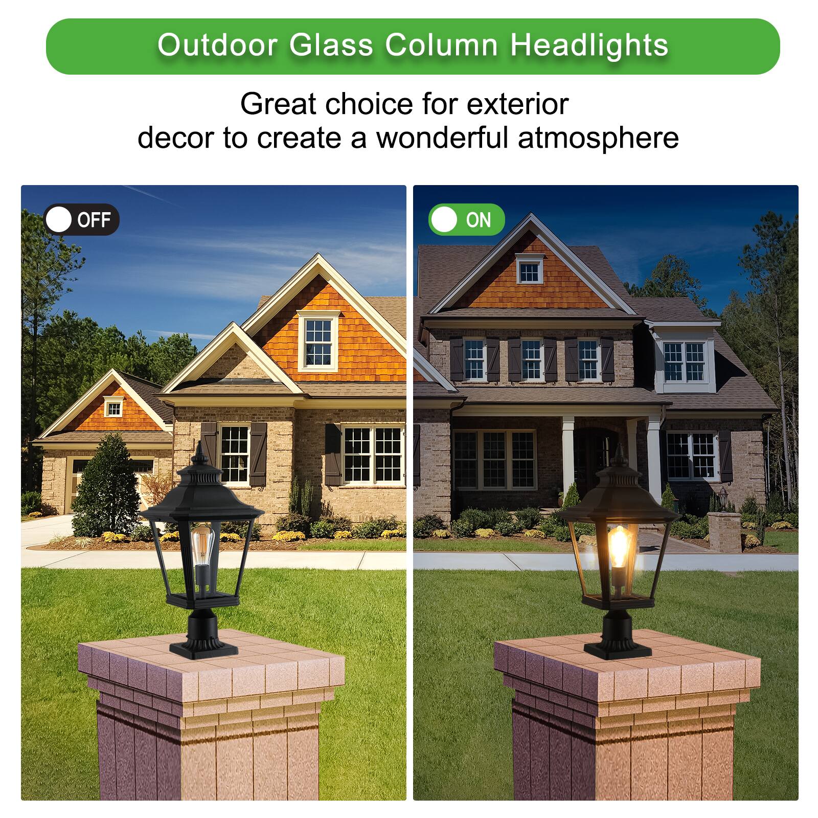 Outdoor Glass Column Headlights

Great choice for exterior decor to create a wonderful atmosphere

OFF

ON