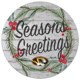 Jardine - Missouri Tigers 20'' x 20'' Season's Greetings Circle - White