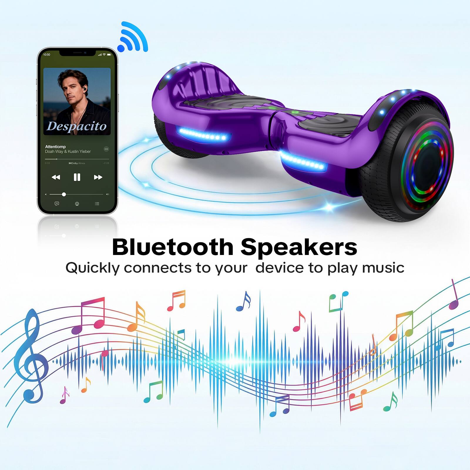 10:50  
Despacito  
Antonio Pompeo  
Doah Way & Kustin Yieber  
#1000 Songs  
Bluetooth Speakers  
Quickly connects to your device to play music