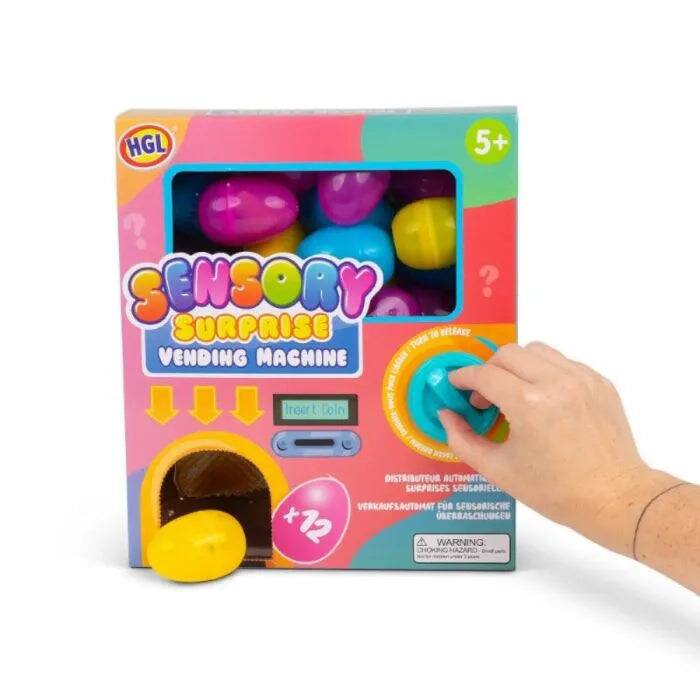 HGL 5+ SENSORY SURPRISE VENDING MACHINE

DISTRIBUTEUR AUTOMATIQUE SURPRISES SENSORIELLES

VERKAUFSAUTOMAT FÜR SEUSORISCHE ÜBERRASCHUNGEN

WARNING: CHOKING HAZARD