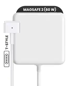 MobileSentrix - 60W MagSafe 2 Power Adapter With Cable (T-Style) Compatible For MacBook Pro & MacBook Air - OEM - White