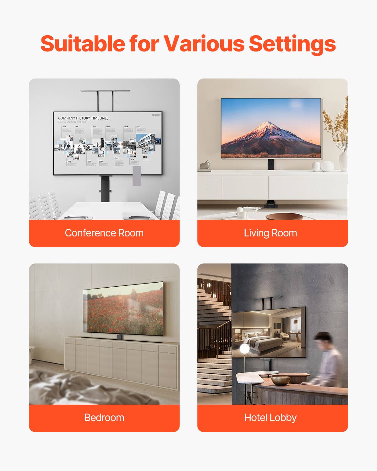 Suitable for Various Settings

- Conference Room
- Living Room
- Bedroom
- Hotel Lobby