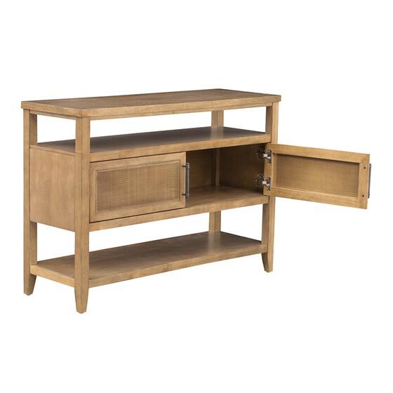Back. TinyHomie - 2 Door Storage Console Table - Natural.