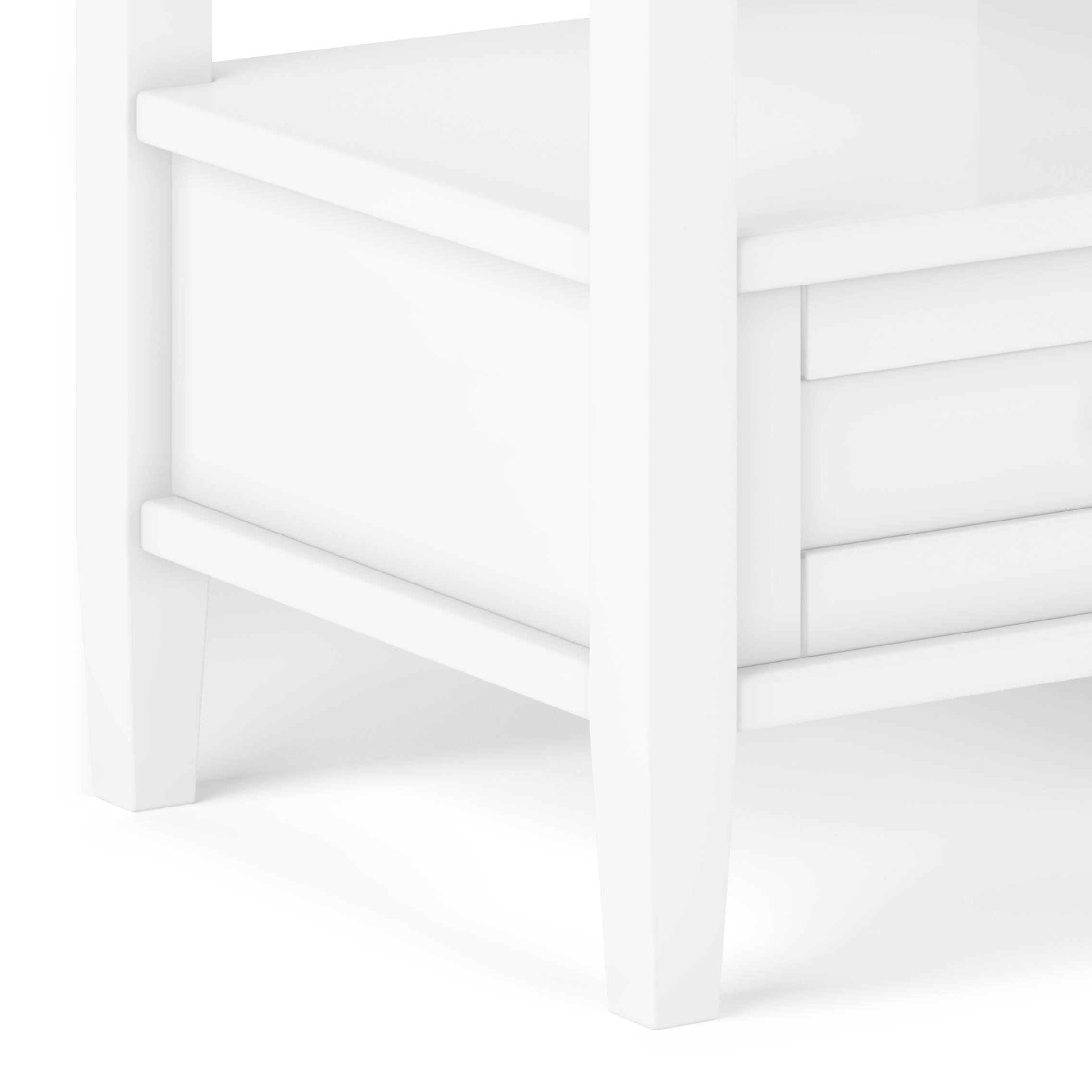 Alt View 3. Simpli Home - Warm Shaker 20 inch End Table (Set of 2) - White.