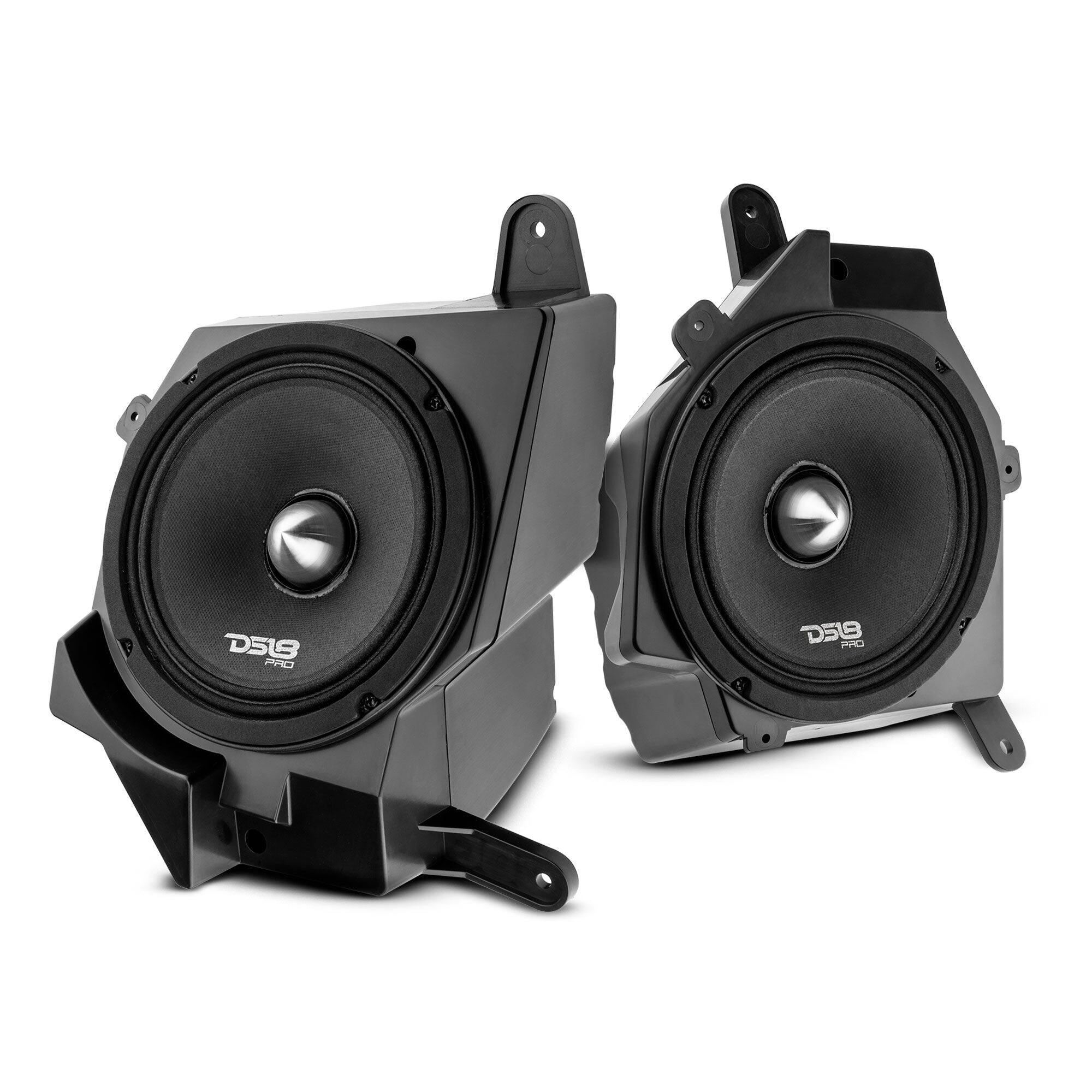DS18 Audio - Jeep JL/JLU/JT 6.5" Loaded Full-Range Neodymium Dash Enclosures (Pair), 225W RMS 4-Ohm