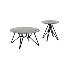 Coaster Co. of America - Hadi 2-piece Round SmartTop Coffee and End Table Set Cement - Gray