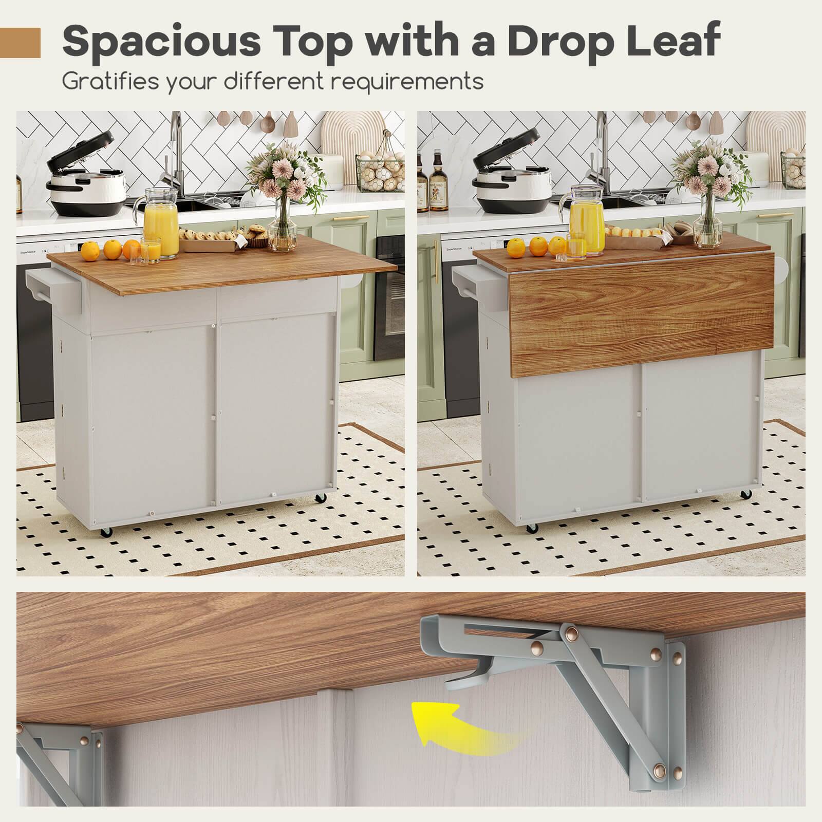 Spacious Top with a Drop Leaf  
Gratifies your different requirements