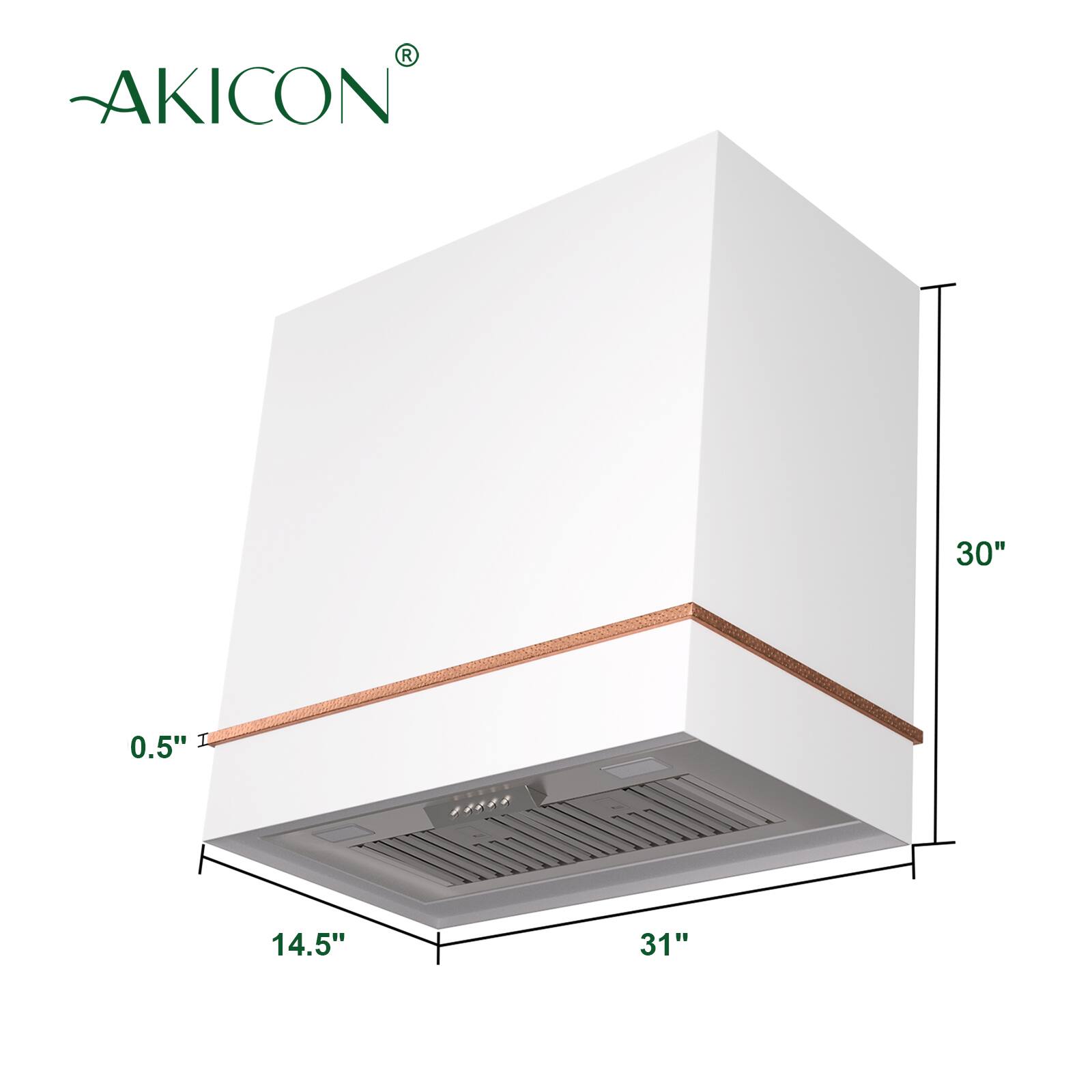 AKICON  
30"  
0.5"  
14.5"  
31"