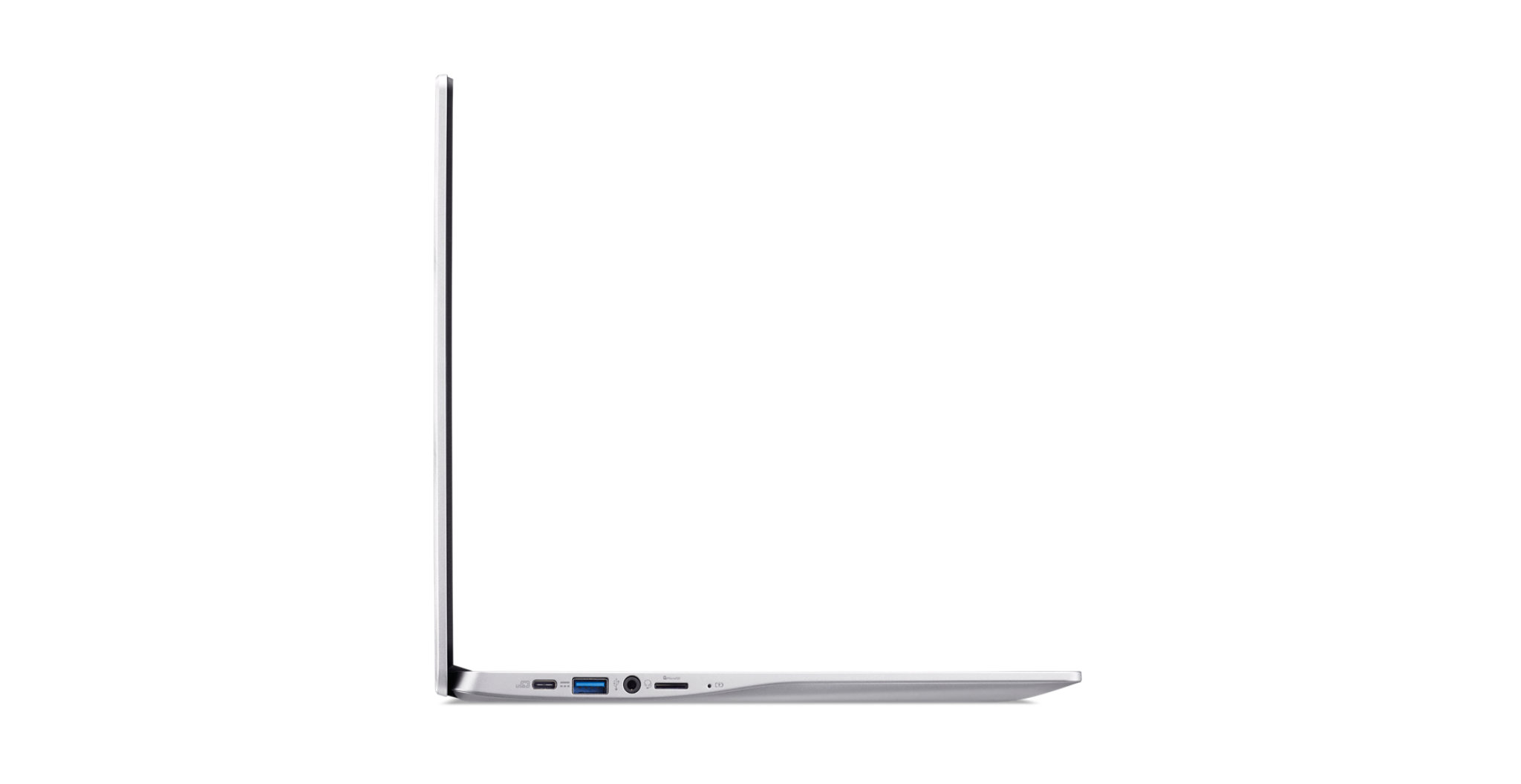 Alt View 5. Acer - Chromebook 315 15.6" HD Laptop - Intel Pentium N6000 - 4GB LPDDR4X - 128GB eMMC - Protective Sleeve - Silver.
