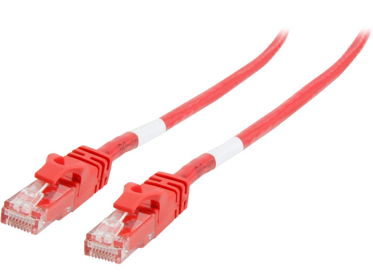 Cables to Go - C2G 27862 Cat6 Crossover Cable - Snagless Unshielded Network Crossover Patch Cable, Red (7 Feet, 2.13 Meters)