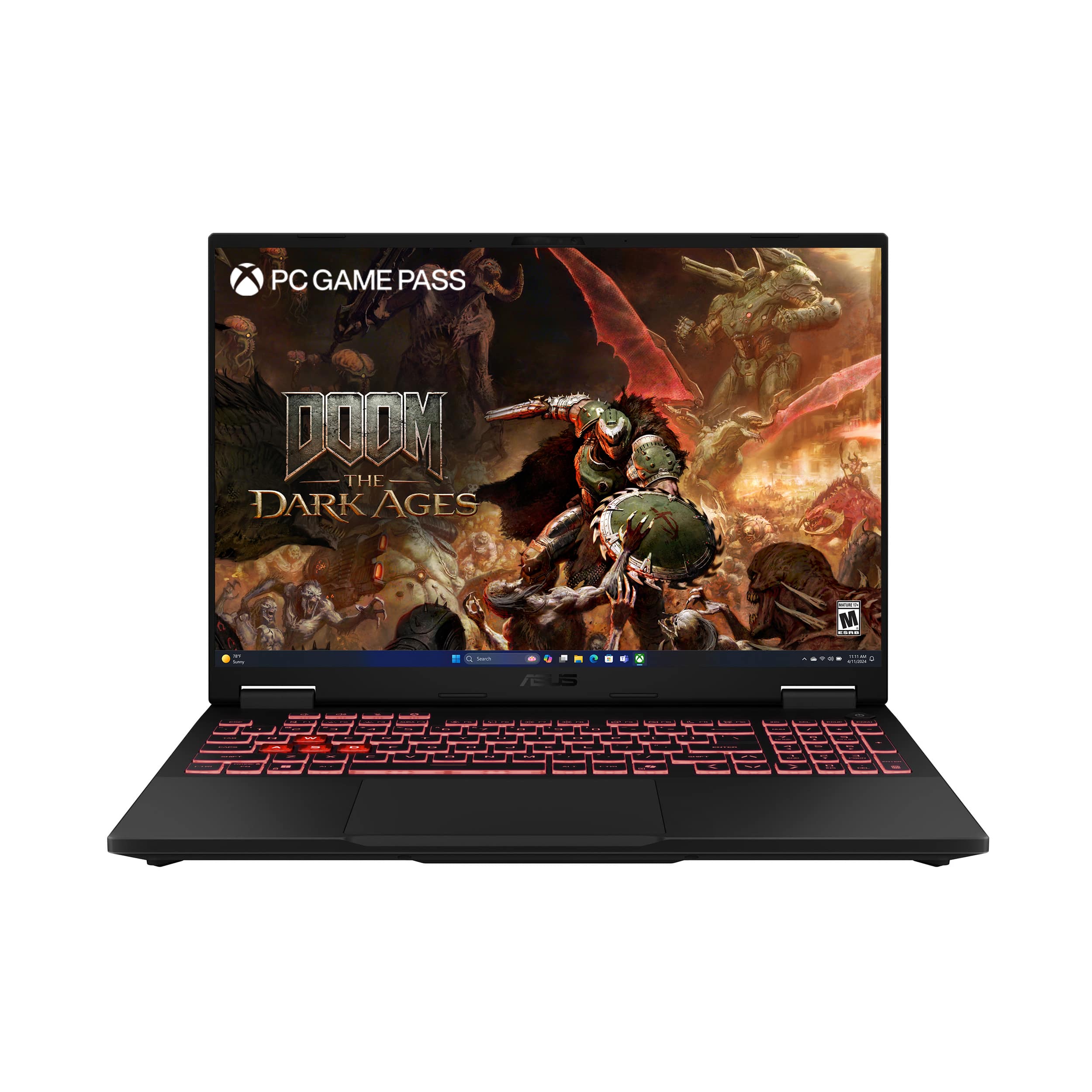 ASUS - TUF Gaming A16 16" FHD+ 165Hz Gaming Laptop - AMD Ryzen 9 - 32GB RAM - NVIDIA GeForce RTX 5070 - 1TB SSD - Jaegar Gray - Front_Zoom