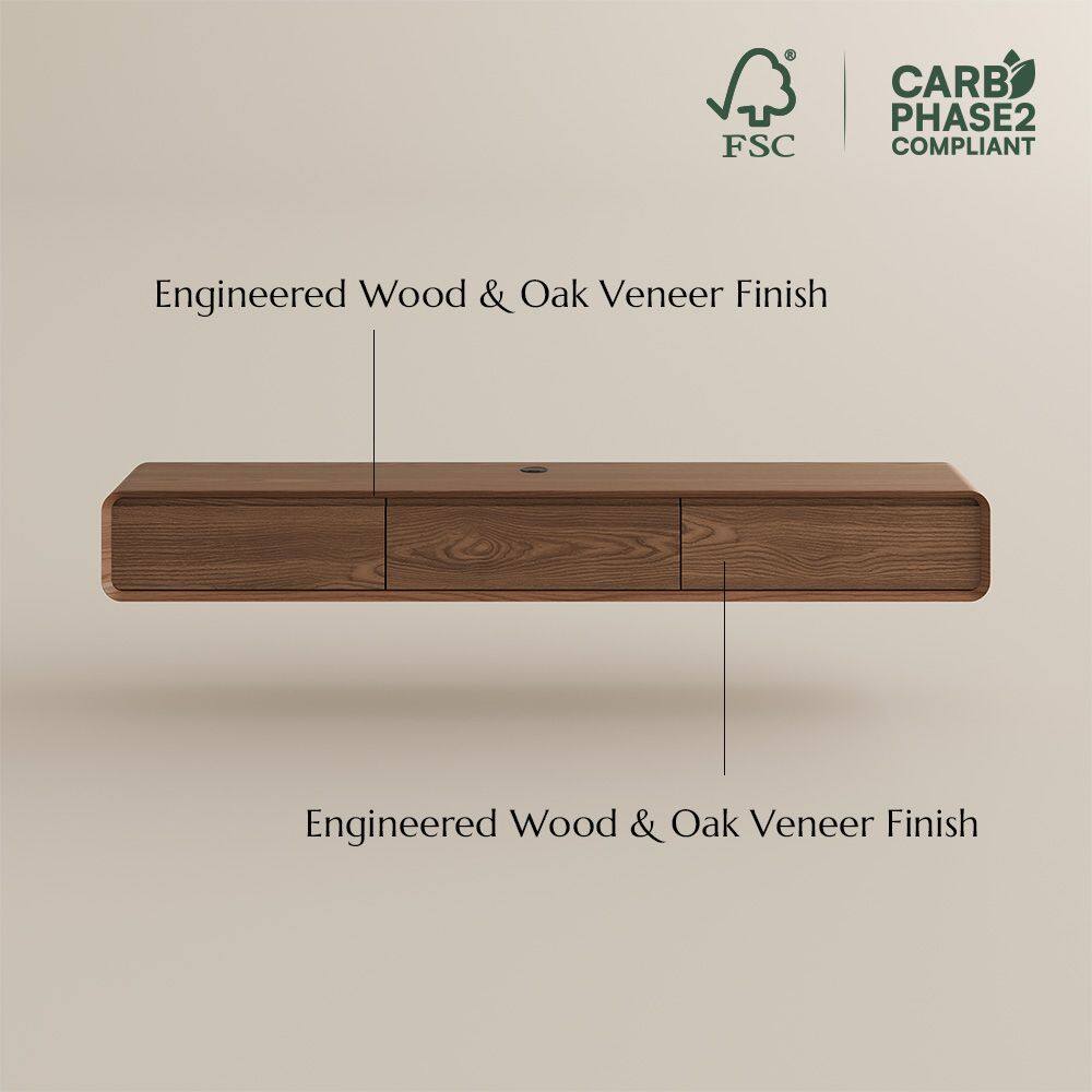 FSC CARB PHASE2 COMPLIANT  
Engineered Wood & Oak Veneer Finish  
Engineered Wood & Oak Veneer Finish