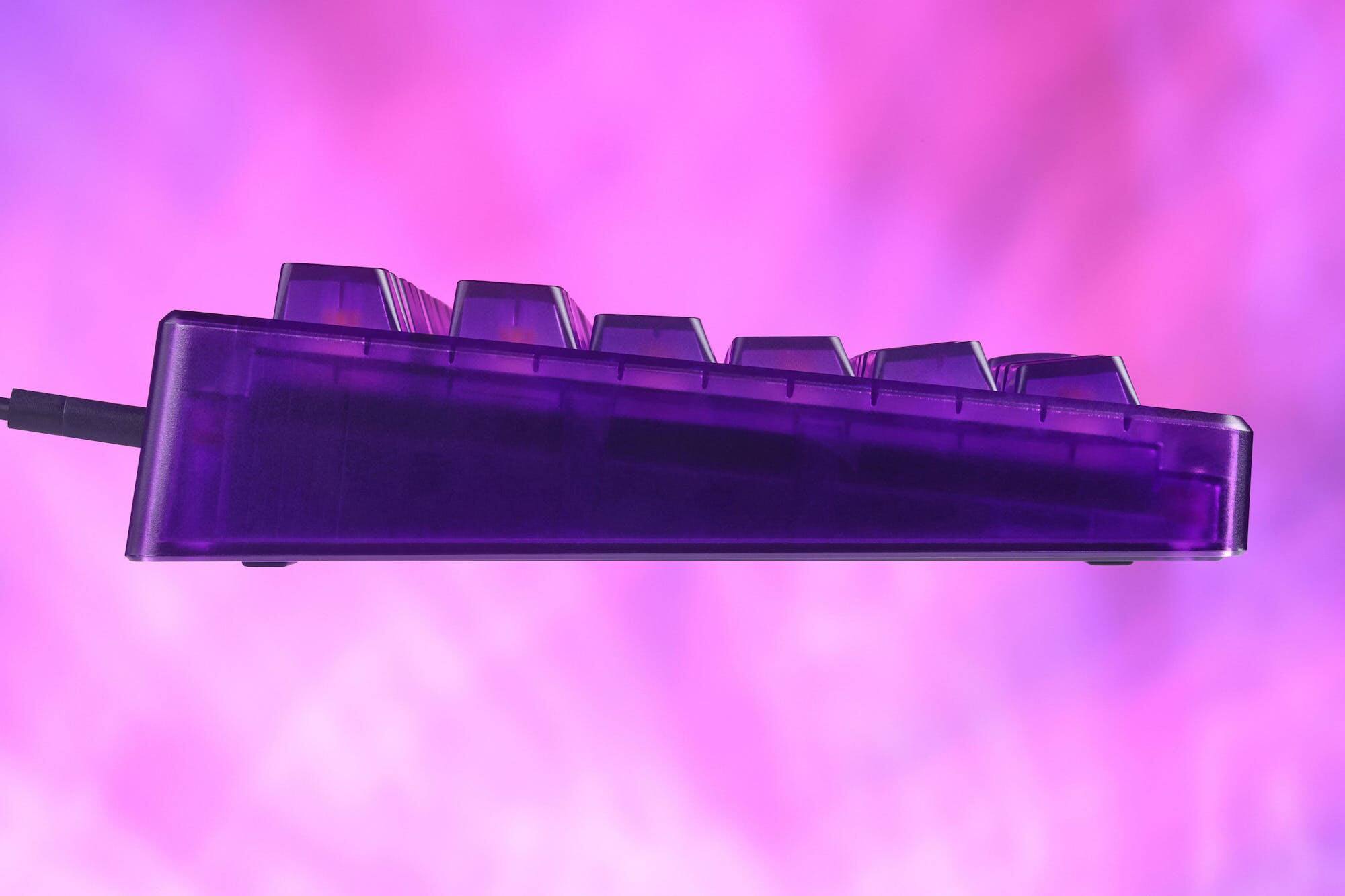 Alt View 4. DROP - CSTM80 TKL Wired Mechanical Gaming Keyboard with RGB Backlighting - Atomic Purple.