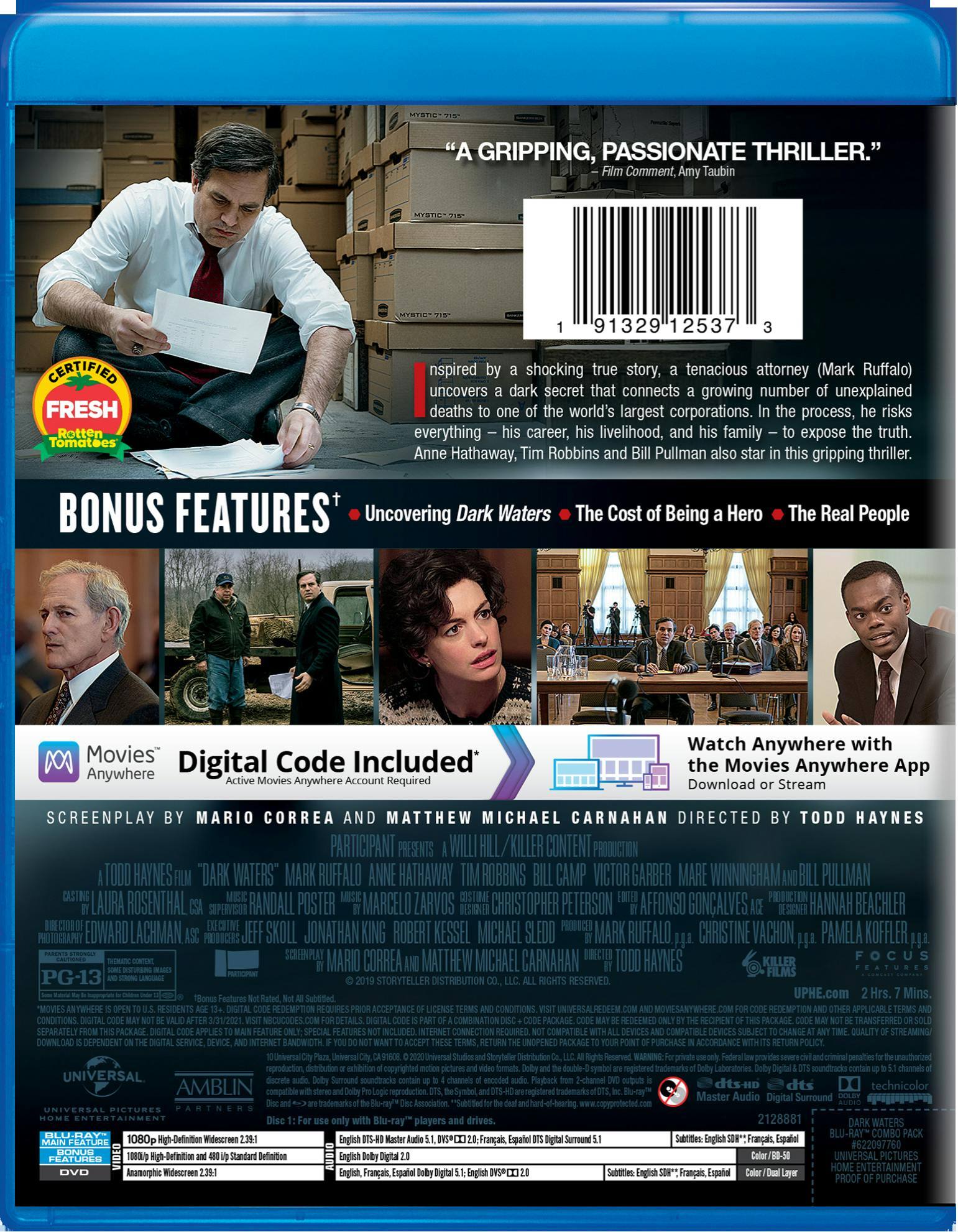 Angle. Dark Waters (DVD + Digital) [Blu-ray].